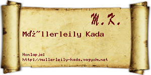 Müllerleily Kada névjegykártya